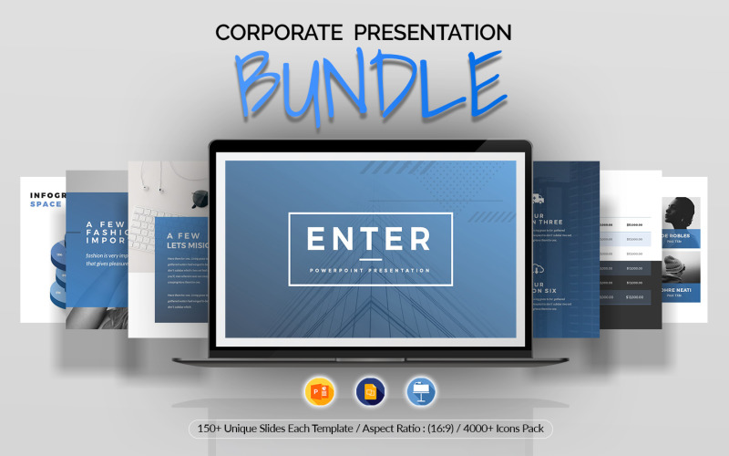 Corporate Presentation Bundle PowerPoint Template