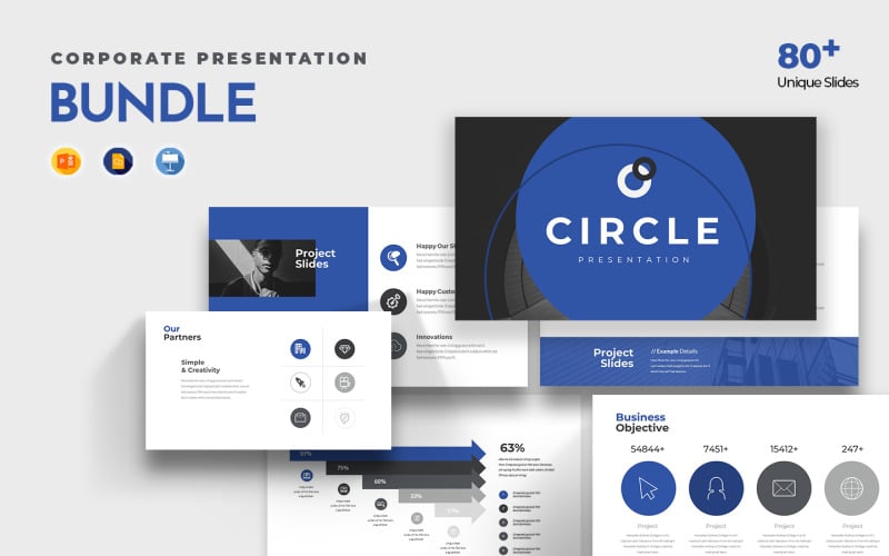 Corporate Presentation Templates Bundle For Business PowerPoint Template