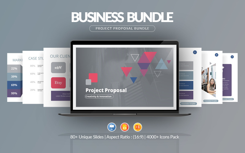 Project Proposal Presentation Bundle Templates PowerPoint Template