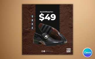 Shoe Sale Social Media Template 09 - Editable in Canva