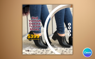 Shoe Sale Social Media Template 13 - Editable in Canva
