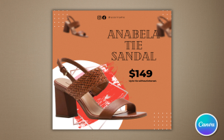 Shoe Sale Social Media Template 24 - Editable in Canva