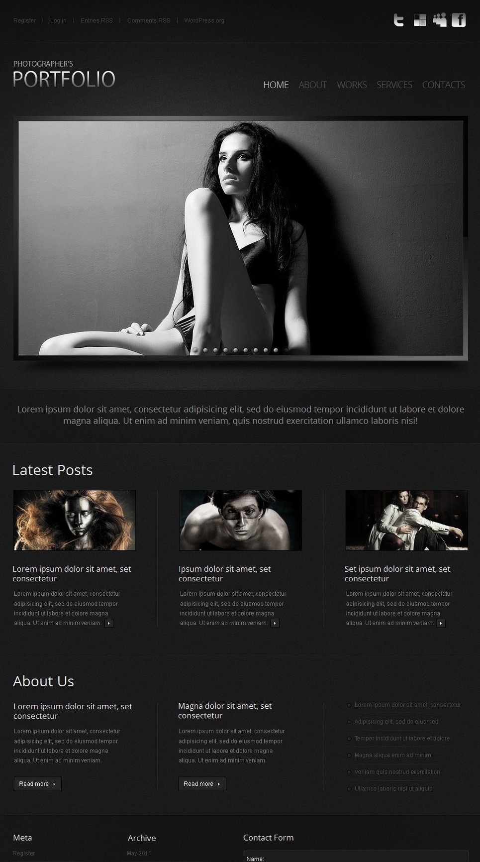 Black Portfolio Template for Photographers and Designers - image