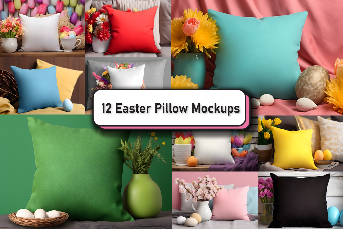 Easter Sunday Throw Pillow Mockup Bundle