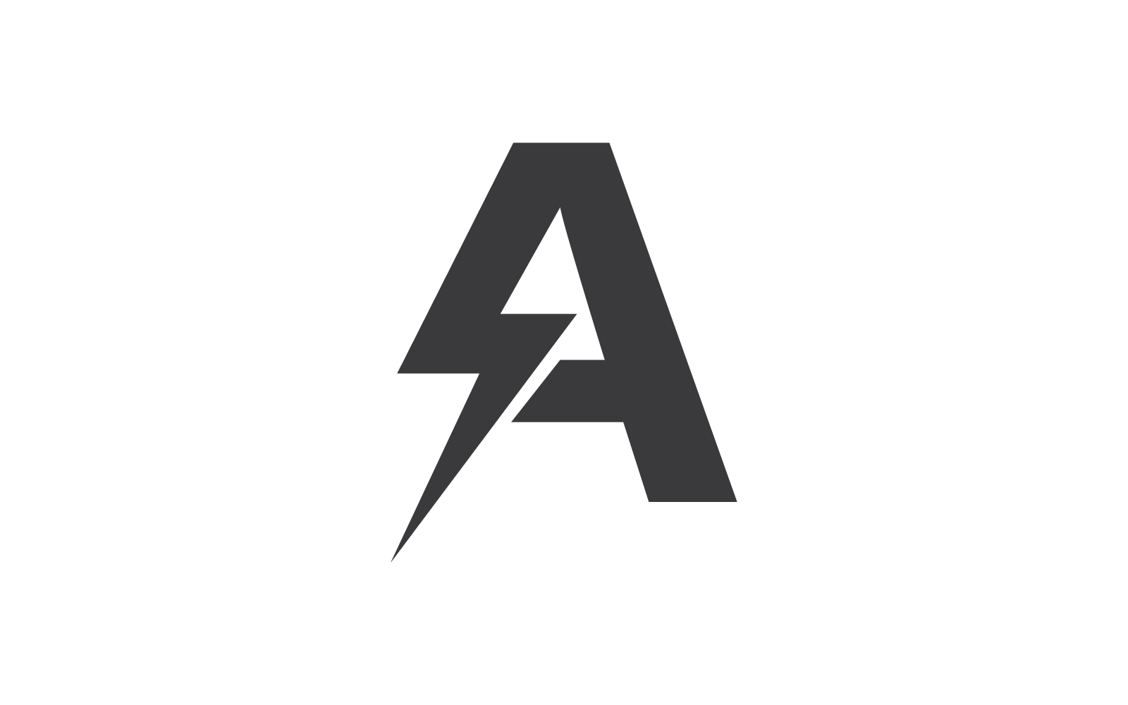 A letter initial Power lightning logo vector design