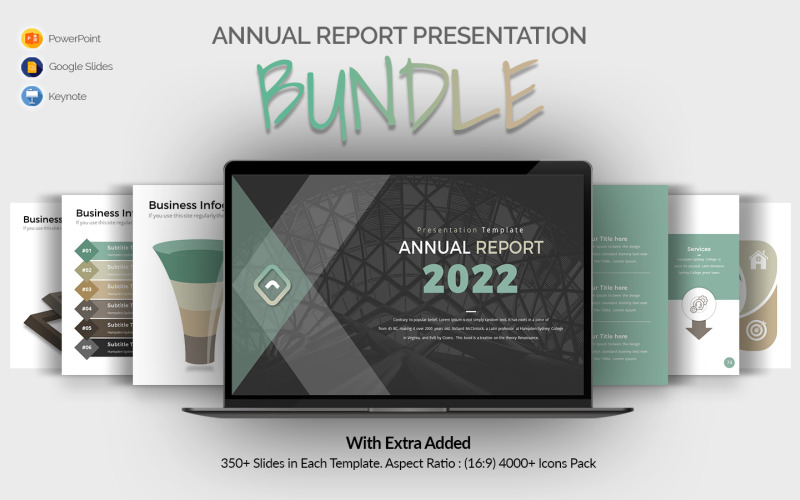 Annual Report Presentation Bundle for Business PowerPoint Template