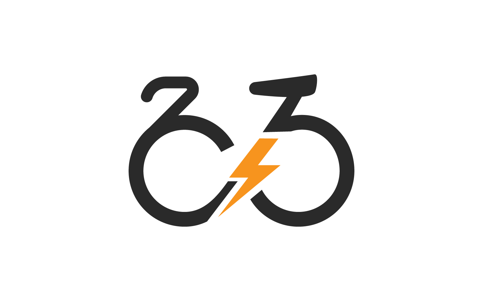 Bicicleta elétrica ilustração logotipo vetor design plano