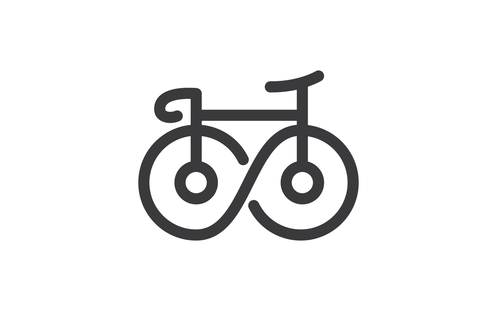 Bicycle illustration logo vector flat design Logo Template
