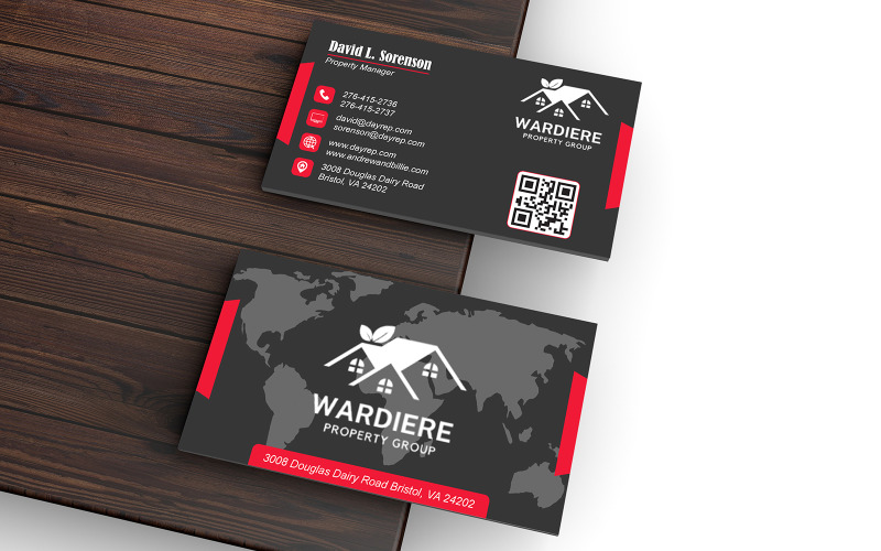 Business Card for Property Market Analyst - Corporate identity - Visiting Card Template Corporate Identity