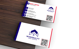 Business Card for Property Market Analyst - Visiting Card Template - Corporate identity