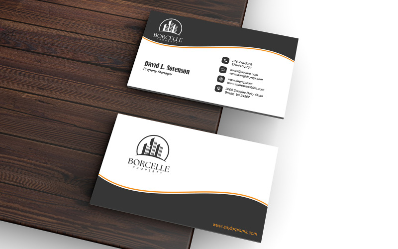 Business Card Template in PSD for Investment Property Advisor Corporate Identity
