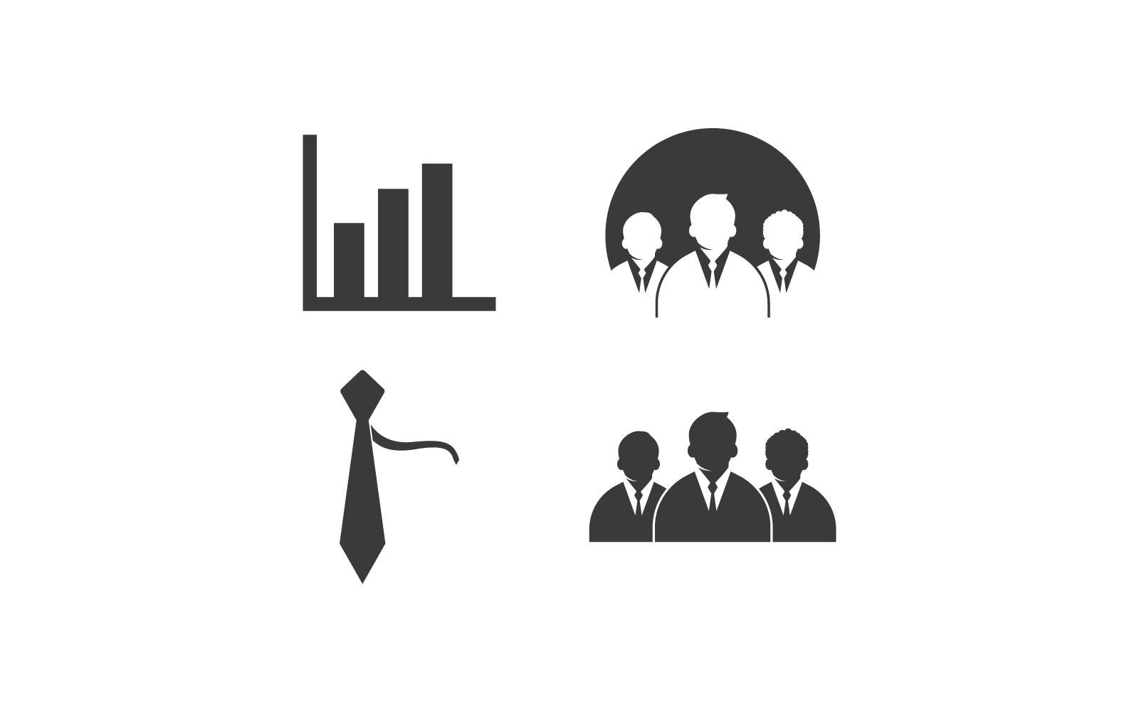 Business man logo illustration vector icon flat design