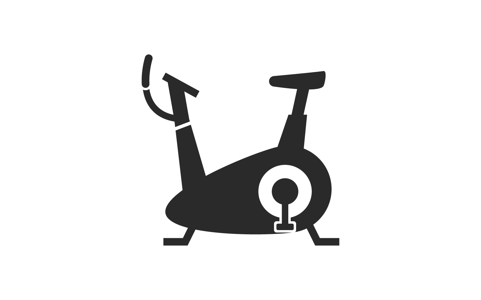 Ćwiczenia na rowerze fitness ikona płaski projekt ilustracji