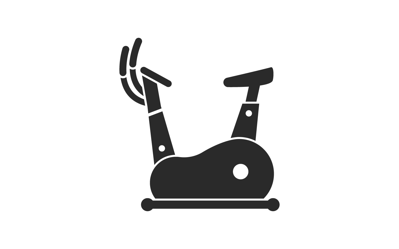 Egzersiz bisikleti fitness simgesi düz tasarım illüstrasyon şablonu
