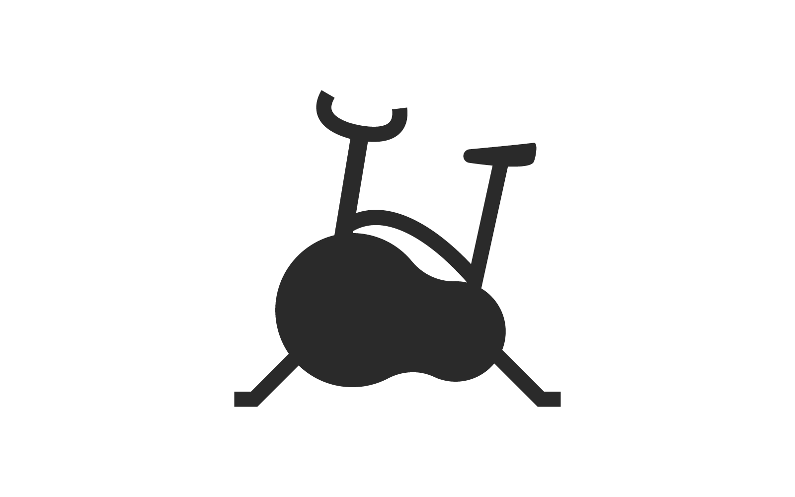 Exercise bicycle fitness icon flat design template