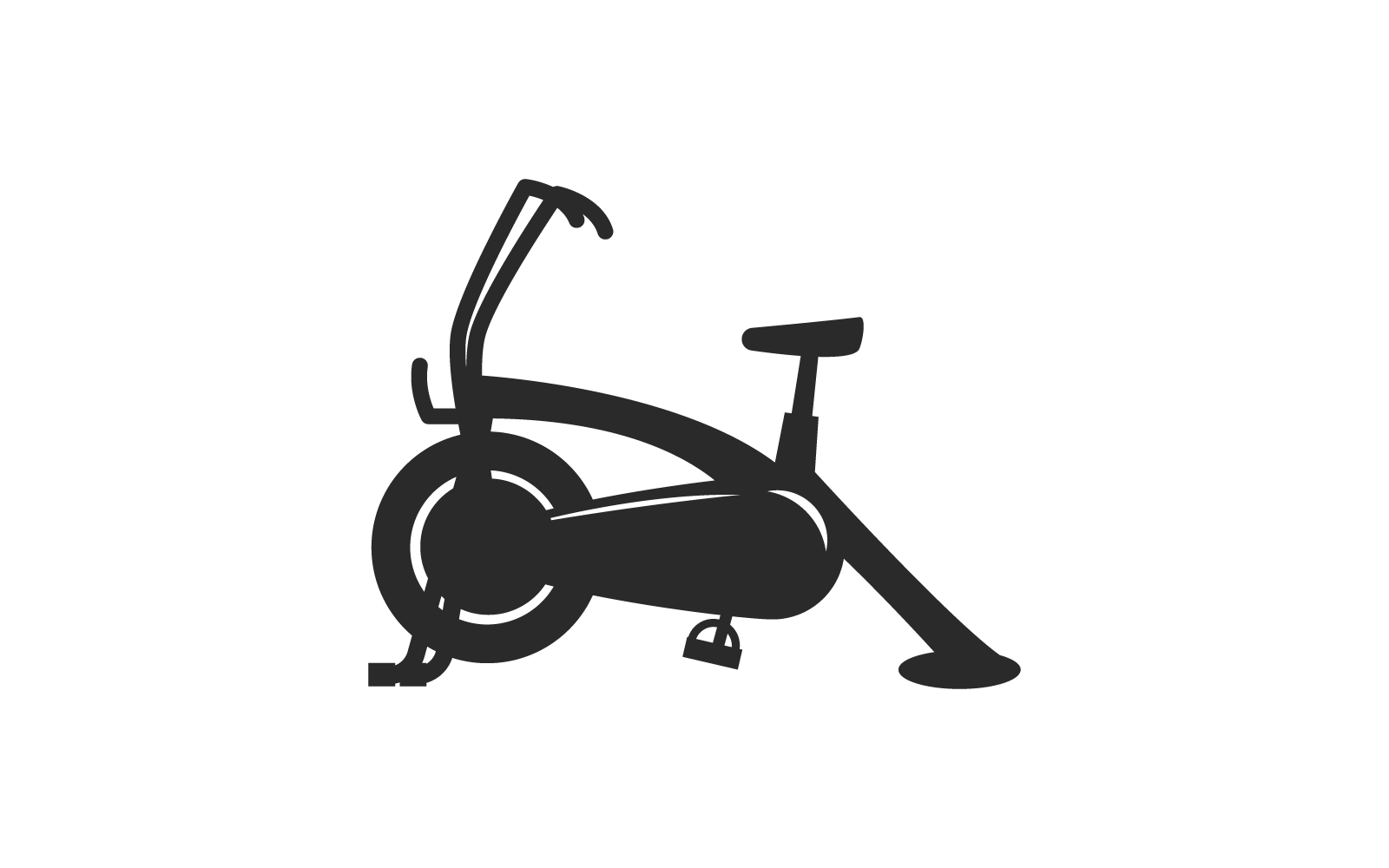 Exercise bicycle fitness icon flat design Logo Template