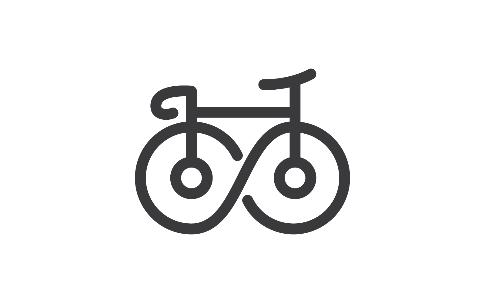 Fiets illustratie logo vector plat ontwerp