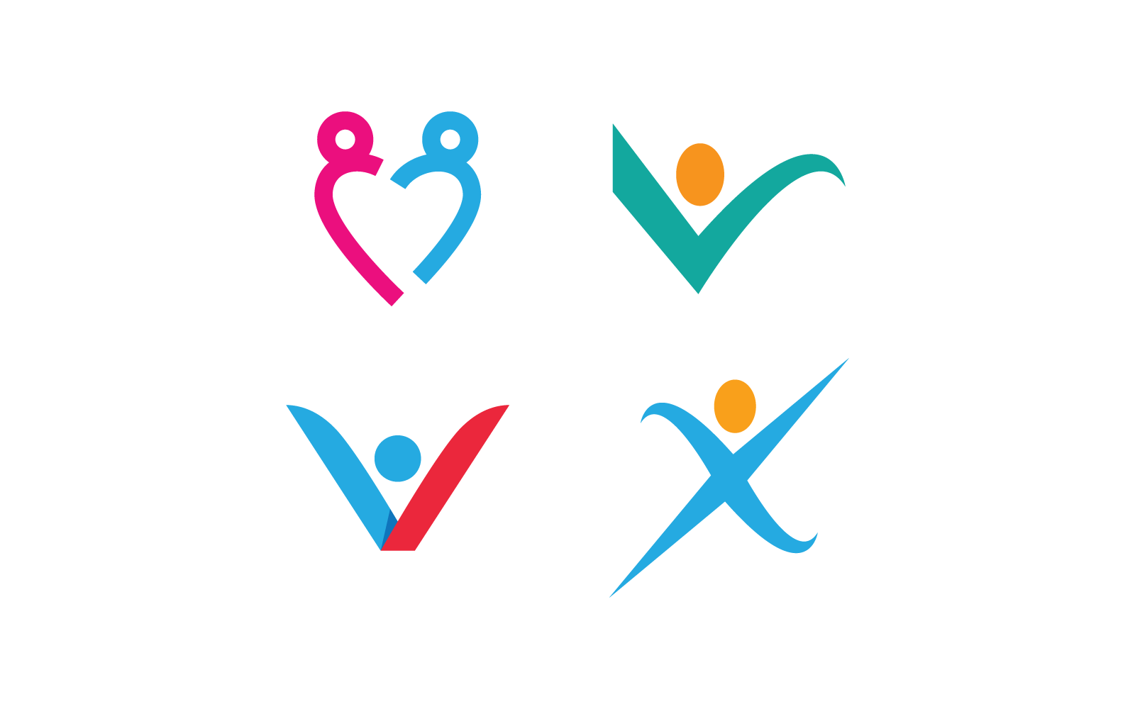 Gezond leven ontwerp mensen logo vector sjabloon