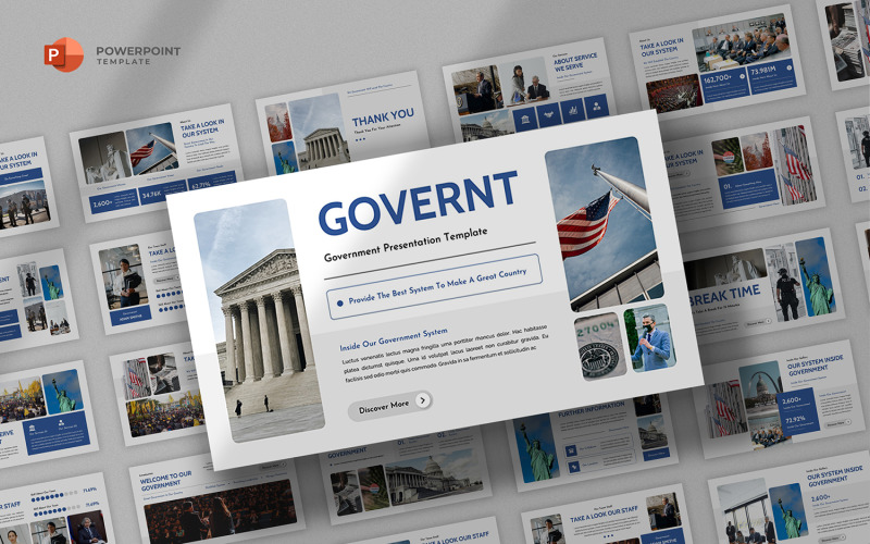 Governt - Government Institution Powerpoint Template PowerPoint Template