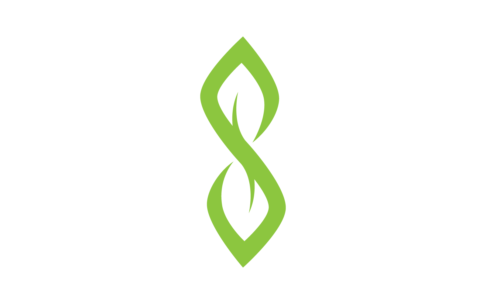 Green leaf illustration design nature logo template