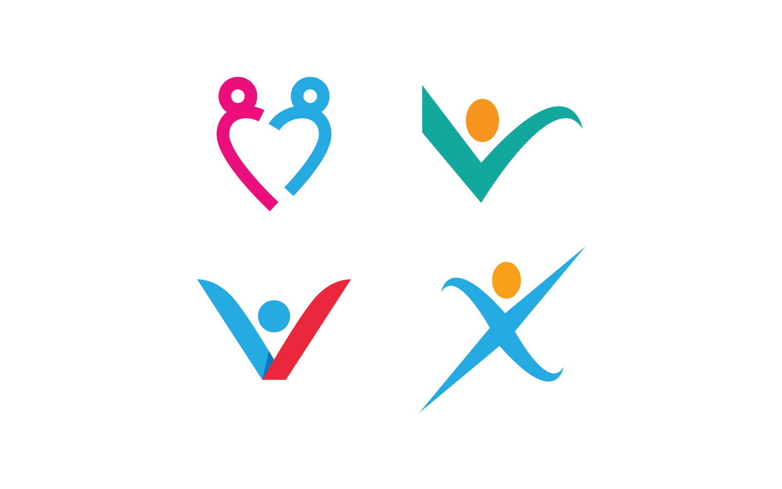 Healthy Life design people logo vector template