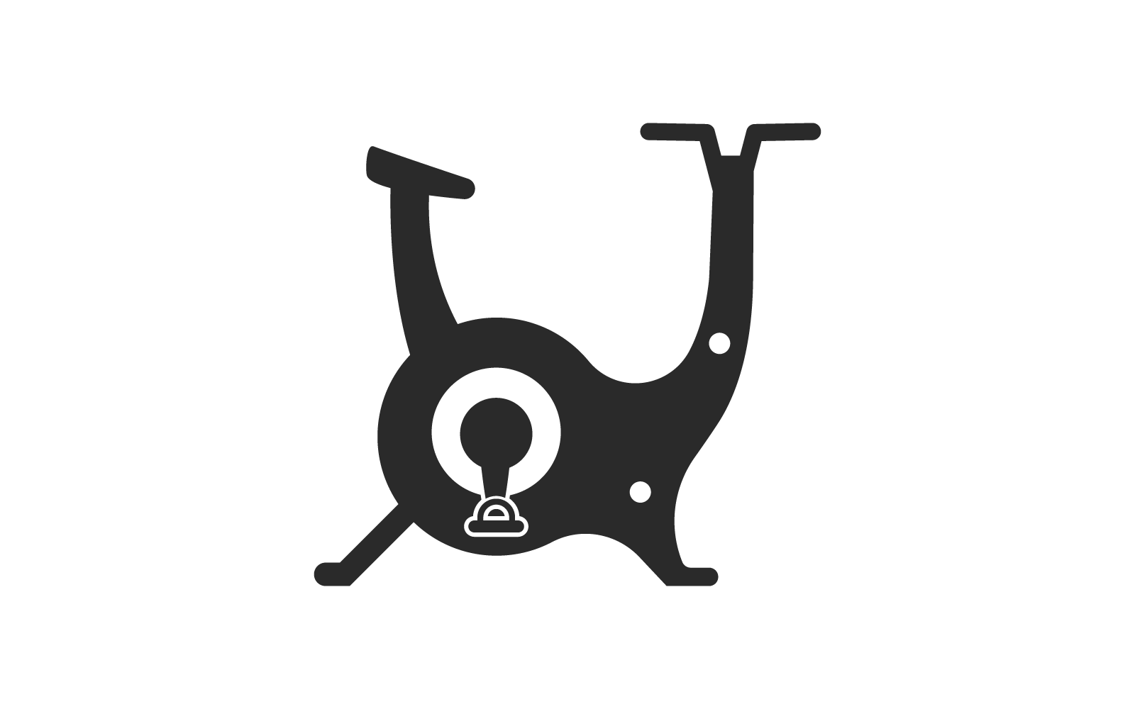 Heimtrainer-Fitness-Symbol-Vektor flaches Design