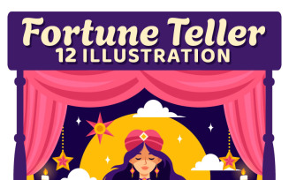 12 Fortune Teller Illustration