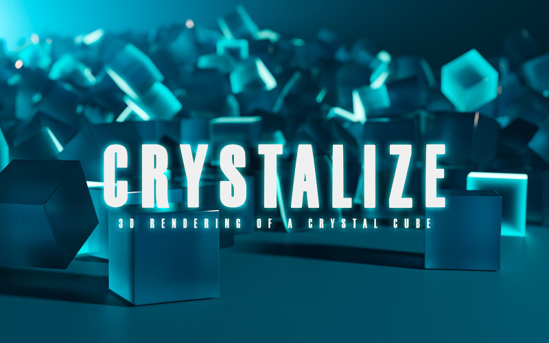 3D Crystal Cube Background