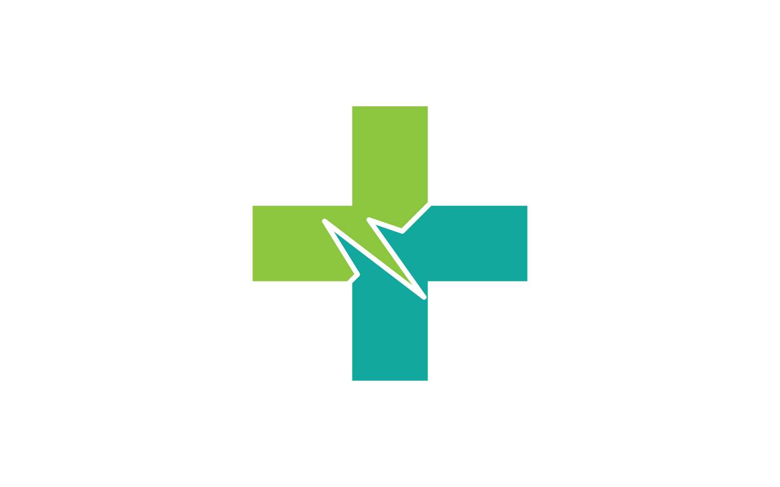 Медичний хрест ілюстрація логотипу дизайн шаблон вектор