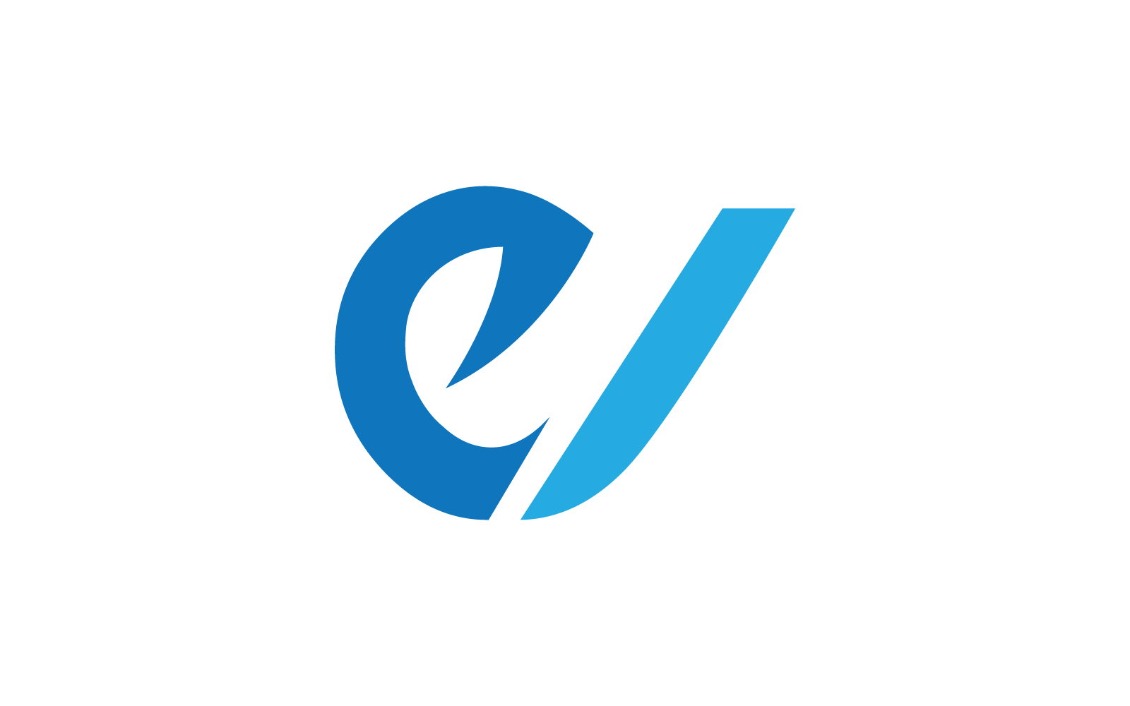 Modern E İlk harfi, harf, alfabe yazı tipi logo vektör tasarımı