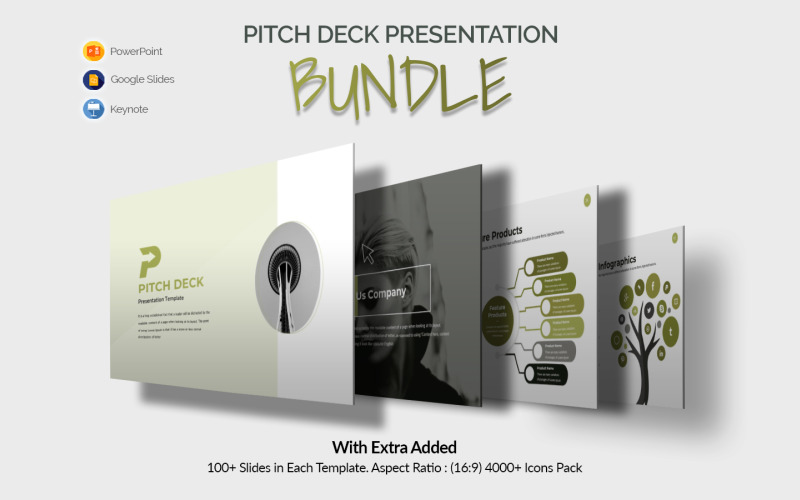 Pitch Deck Presentation Bundle Pack PowerPoint Template