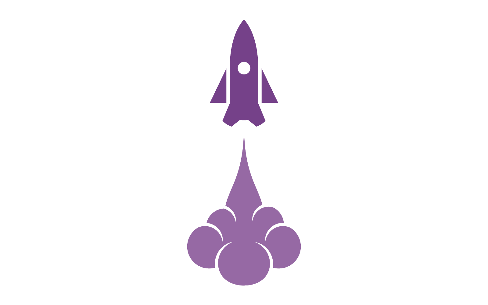 Rocket ilustration logo vector icon design template