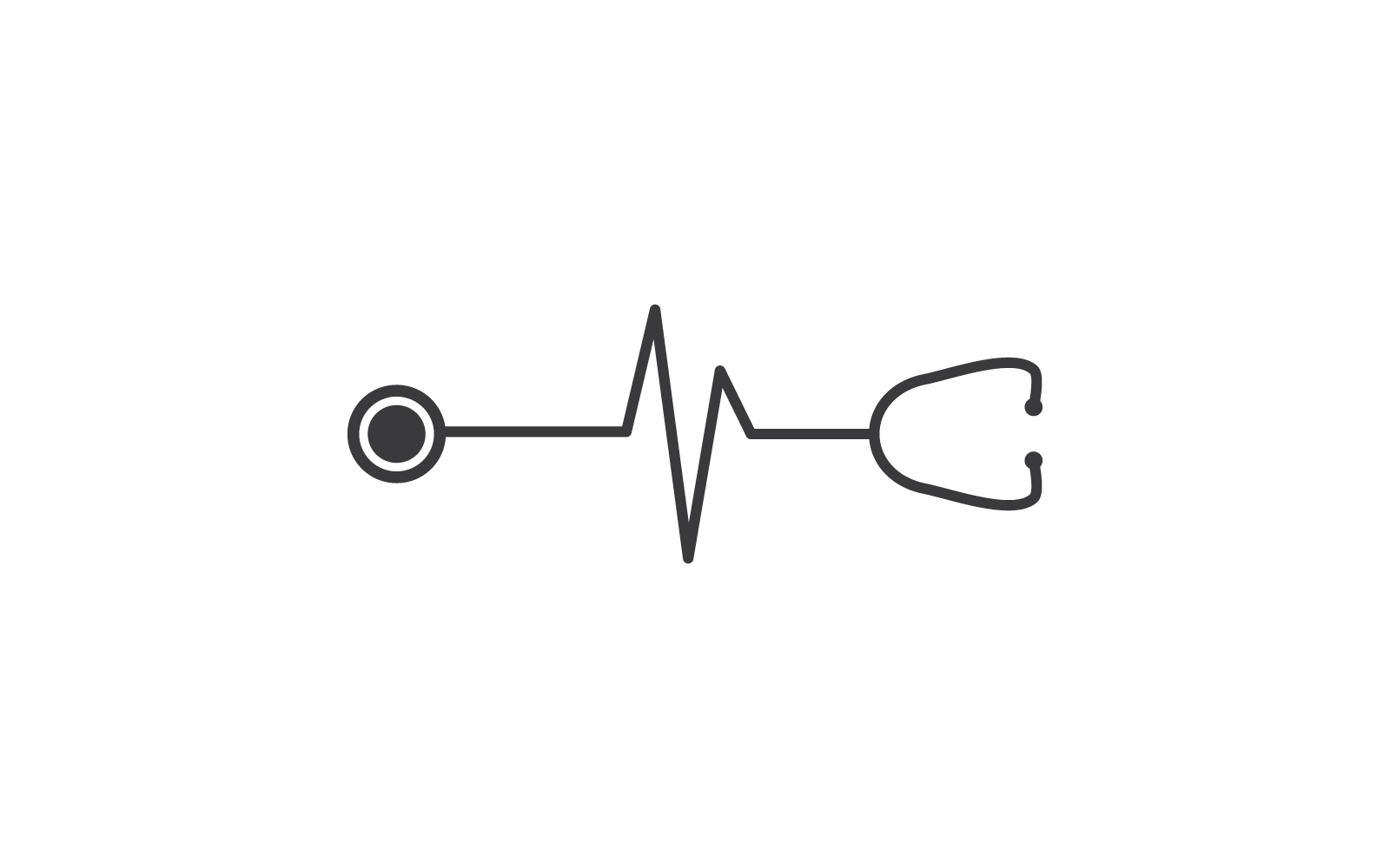Stetoscope logo vector flat design template