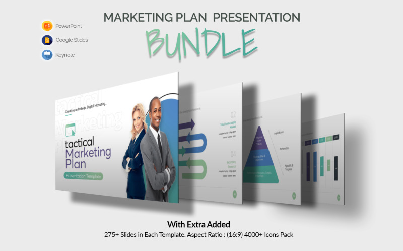 Tactical Marketing Plan Presentation Bundle PowerPoint Template