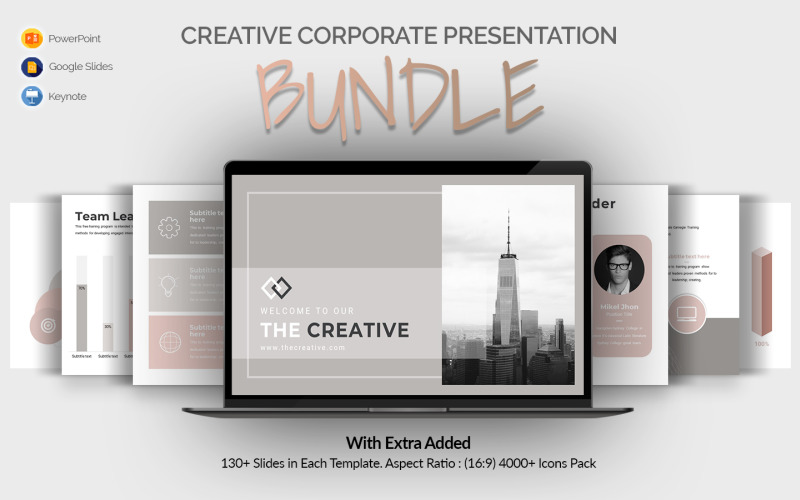 The Creative Corporate Presentation Bundle PowerPoint Template