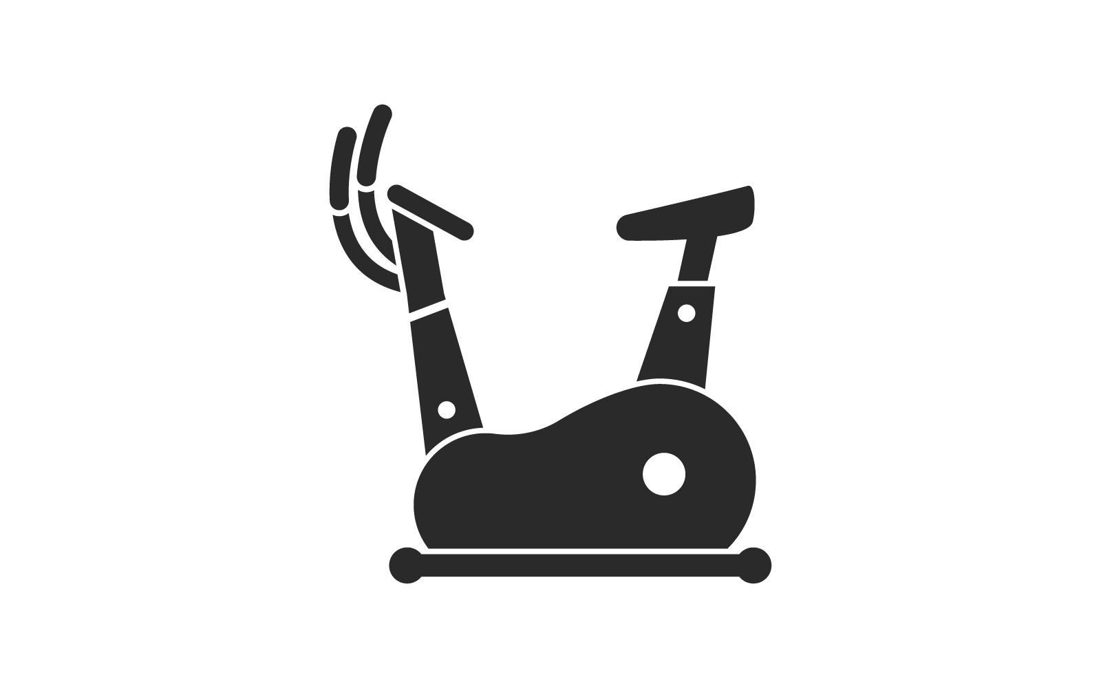 Träningscykel fitness ikon platt design illustration mall