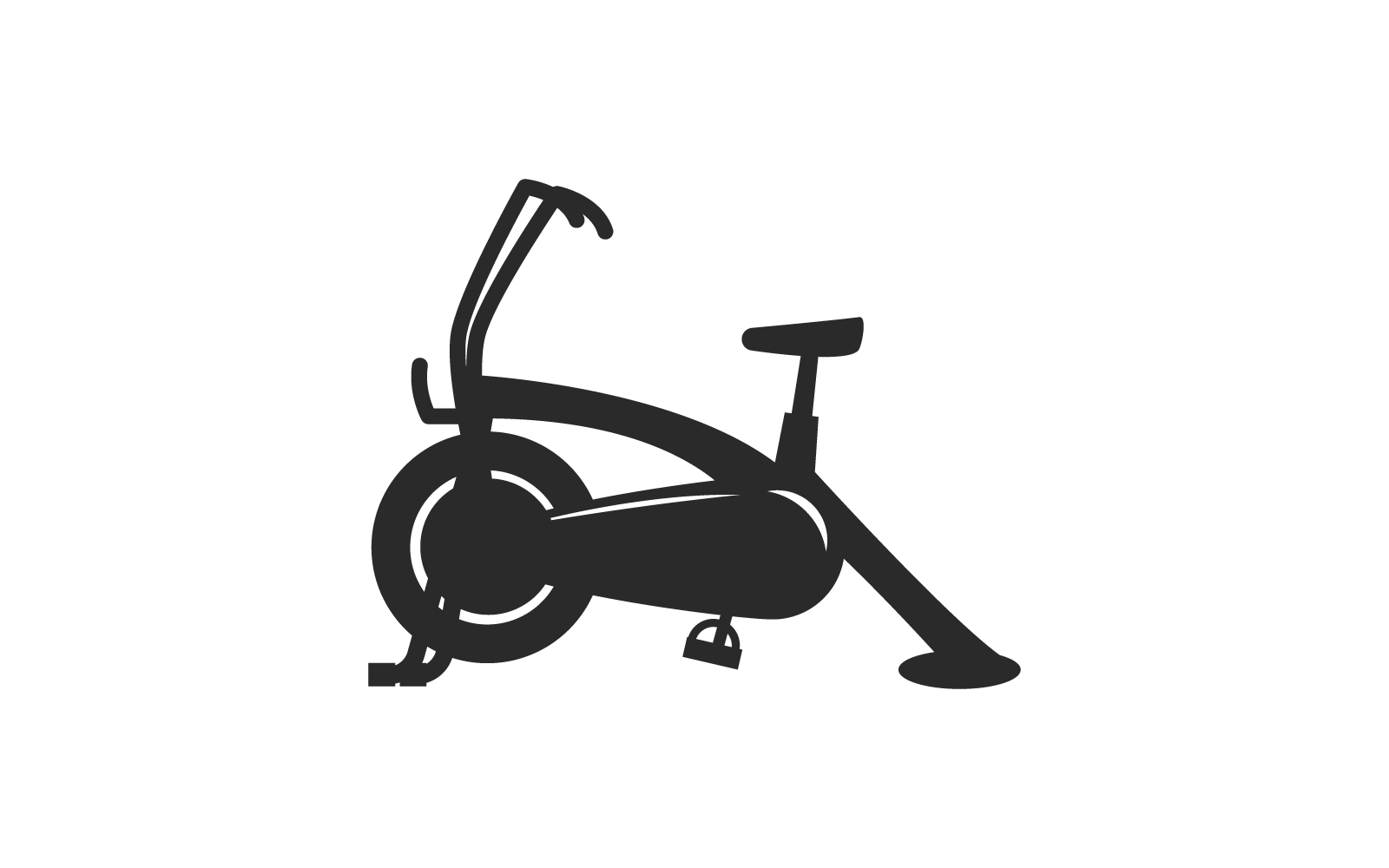 Träningscykel fitness ikon platt design