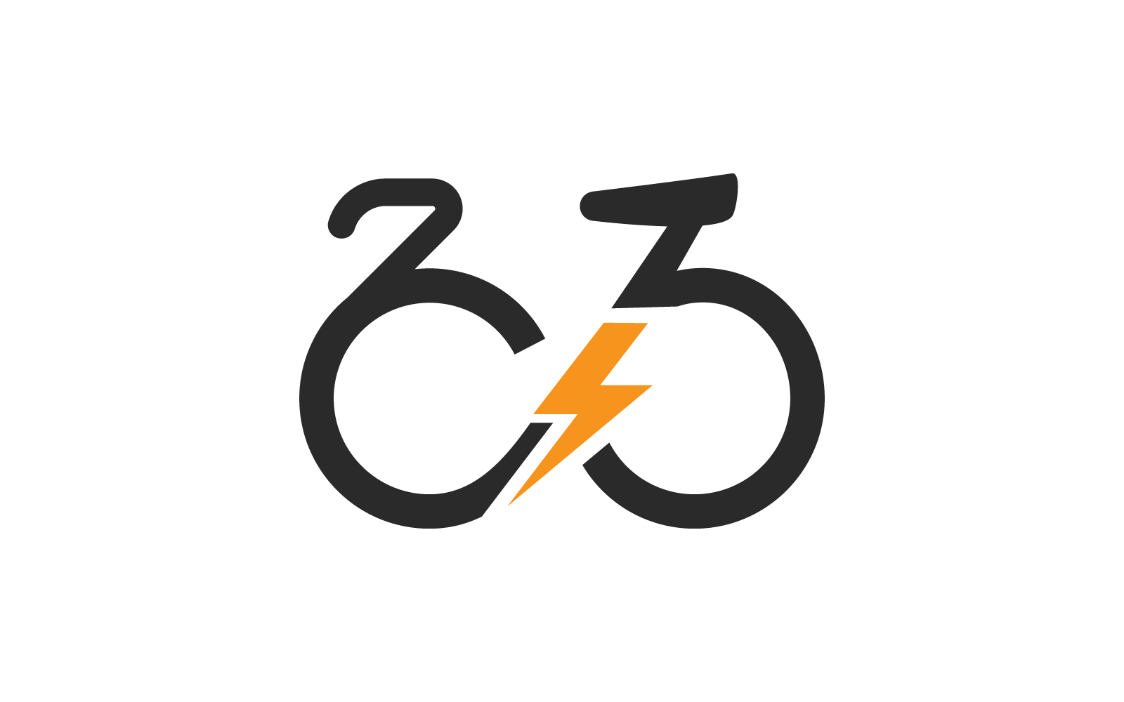 Vélo électrique illustration logo vecteur design plat