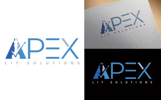 APEX LIT SOLUTIONS logo template