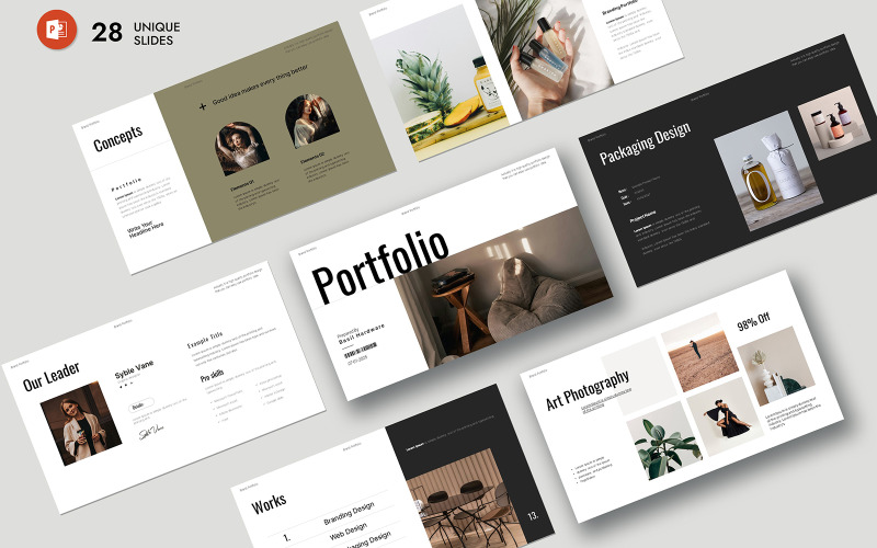 Awesome Portfolio PowerPoint Presentation Template PowerPoint Template