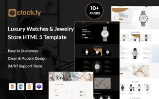 Clockly – Luxury Watches & Jewelry Store eCommerce HTML5 Template