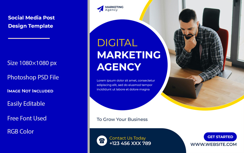 Digital marketing agency social media post and banner design template Social Media