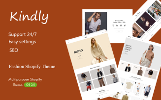 Kindly - Fashion Model Shopify Responsive Theme