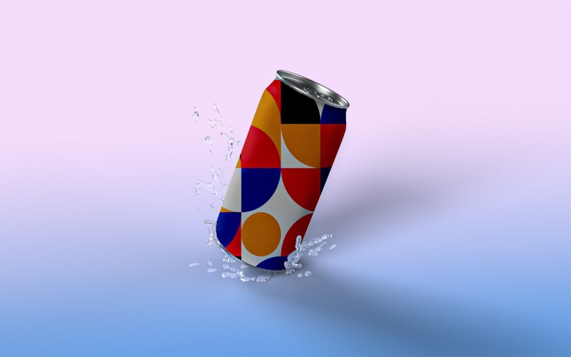 Metallic Can Mockup Template PSD Layered Smart Object File Product Mockup