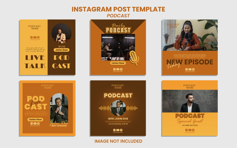 Podcast Instagram Post Template Social Media