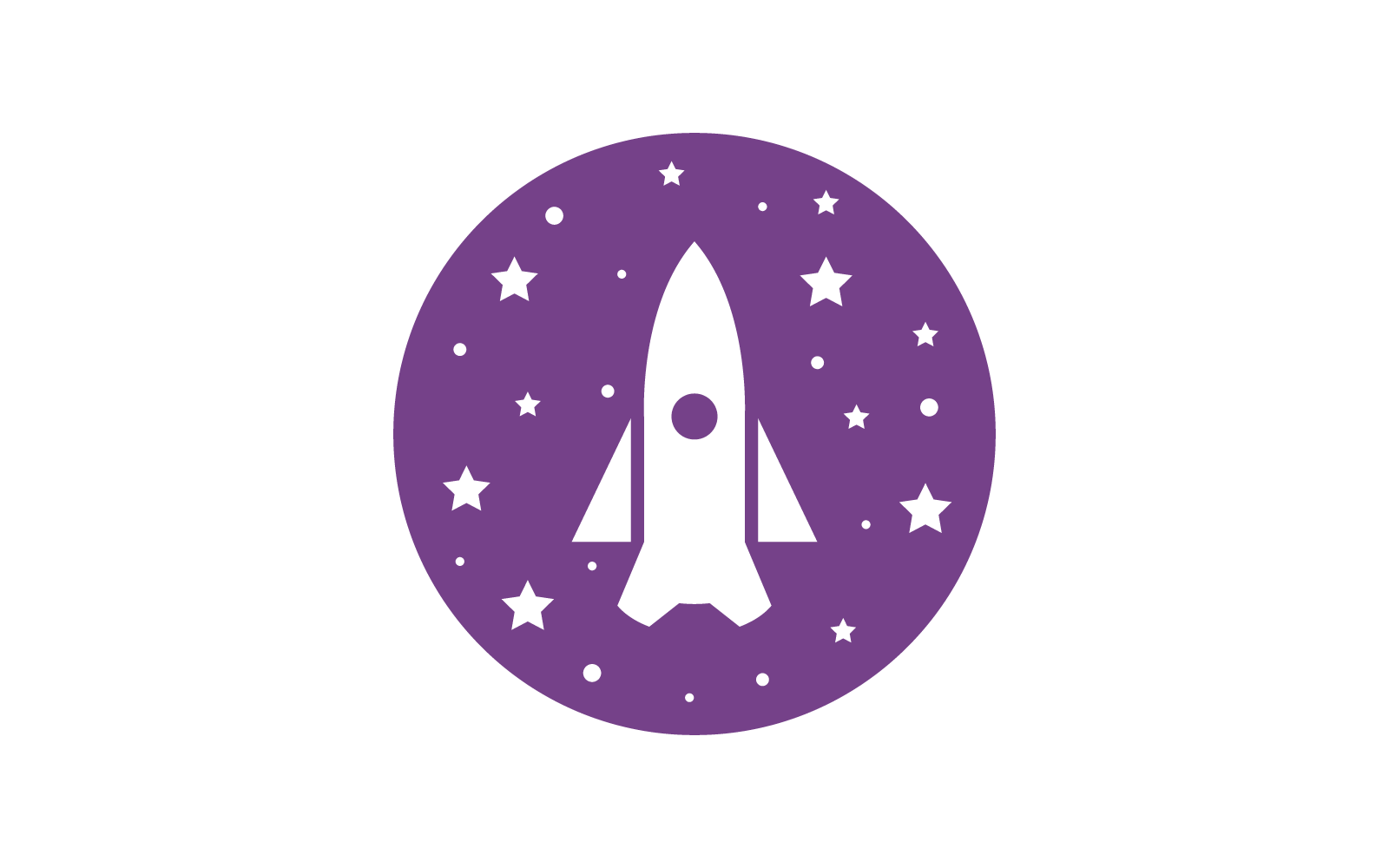 Rocket ilustration logo design template