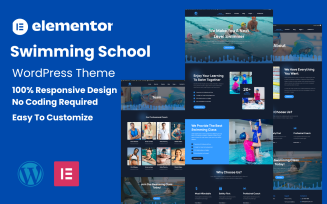 Swimming School Responsive WordPress Themes