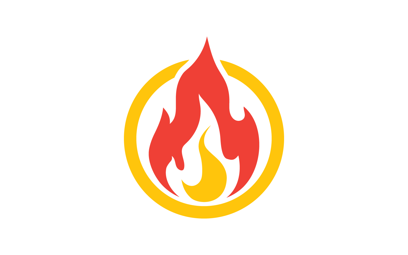 Brand vlam vector, olie, gas en energie logo ontwerpconcept