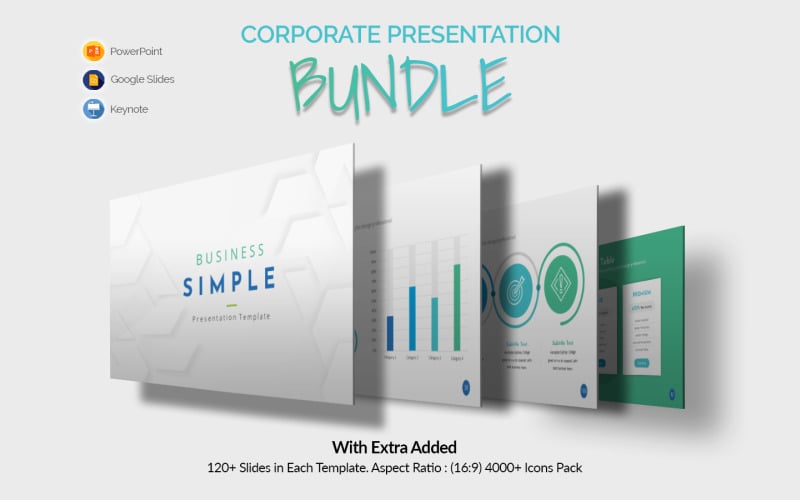 Corporate Business Presentation Bundle PowerPoint Template