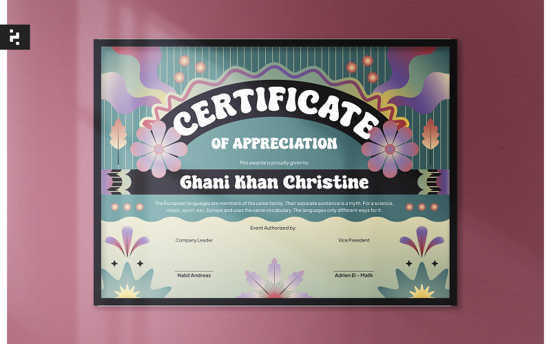 Creative Colorful Certificate Certificate Template